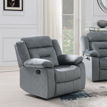 Load image into Gallery viewer, Modern Manual Recliner With Padded Seat And Pillow Arms
