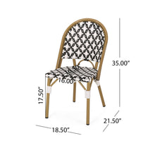 Load image into Gallery viewer, Chic French Bistro Chair With Durable Rattan And Aluminum Frame
