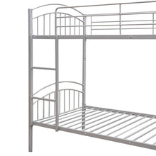 Load image into Gallery viewer, Twin Over Twin Metal Bunk Bed,Divided into Two Beds(Silver){OLD SKU:MF280424AAN}
