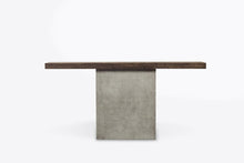 Load image into Gallery viewer, Solid Wood Pedestal Console Table - Brown And Gray

