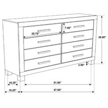 Load image into Gallery viewer, Bren - 8 Drawer Dresser With Pull Handles - Rustic
