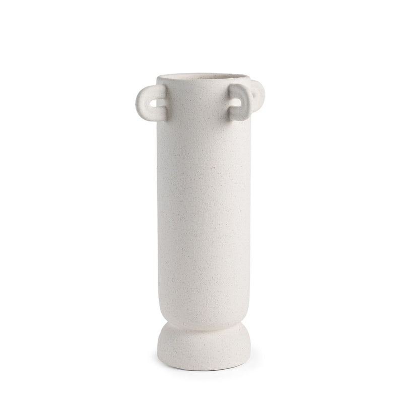 Cylinder Table Vase With Handles (608366) - Off White