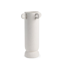 Load image into Gallery viewer, Cylinder Table Vase With Handles (608366) - Off White
