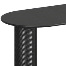 Load image into Gallery viewer, 66" Solid Wood Double Pedestal Base Oval Dining Room Table - Black
