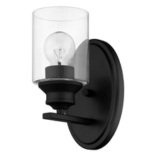 Load image into Gallery viewer, One Light Wall Light With Clear Glass Shade - Matte Black

