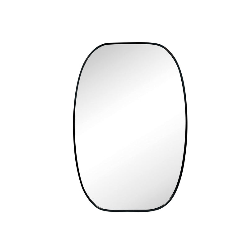 Aluminum Oval Framed Bathroom Vanity Mirror (756111) - Black