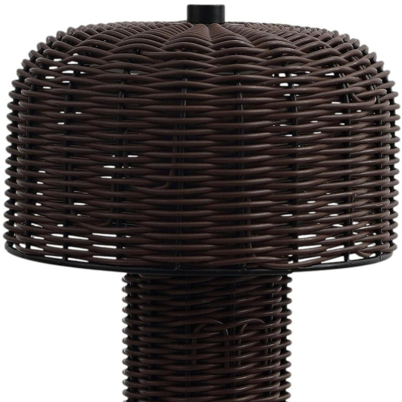 USB Table Lamps With Globe Shades (Set of 2) - Dark Brown