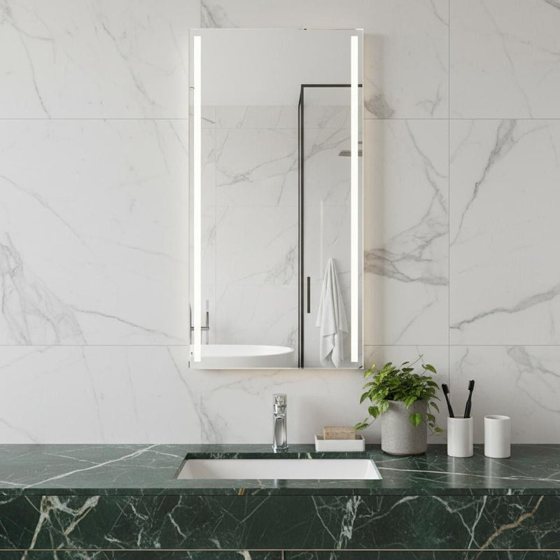 Metal Framed Bathroom Vanity Mirror - Silver