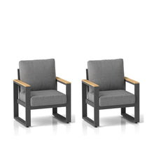 Load image into Gallery viewer, All-Weather Patio Armchairs With Thick Cushions (Set of 2)
