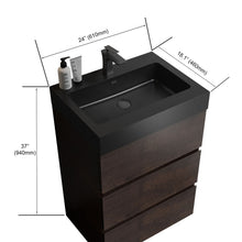 Load image into Gallery viewer, Alice - Bathroom Vanity With Large Storage Freestanding Bathroom Vanity, Sink For Modern Bathroom, One-Piece Sink Basin Without Drain And Faucet
