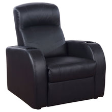 Load image into Gallery viewer, Upholstered Recliner With Cup Holder Comfort Lounge Chair - Black
