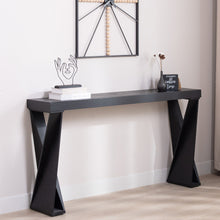Load image into Gallery viewer, Console Table With Crossed Legs For Hallway - Black
