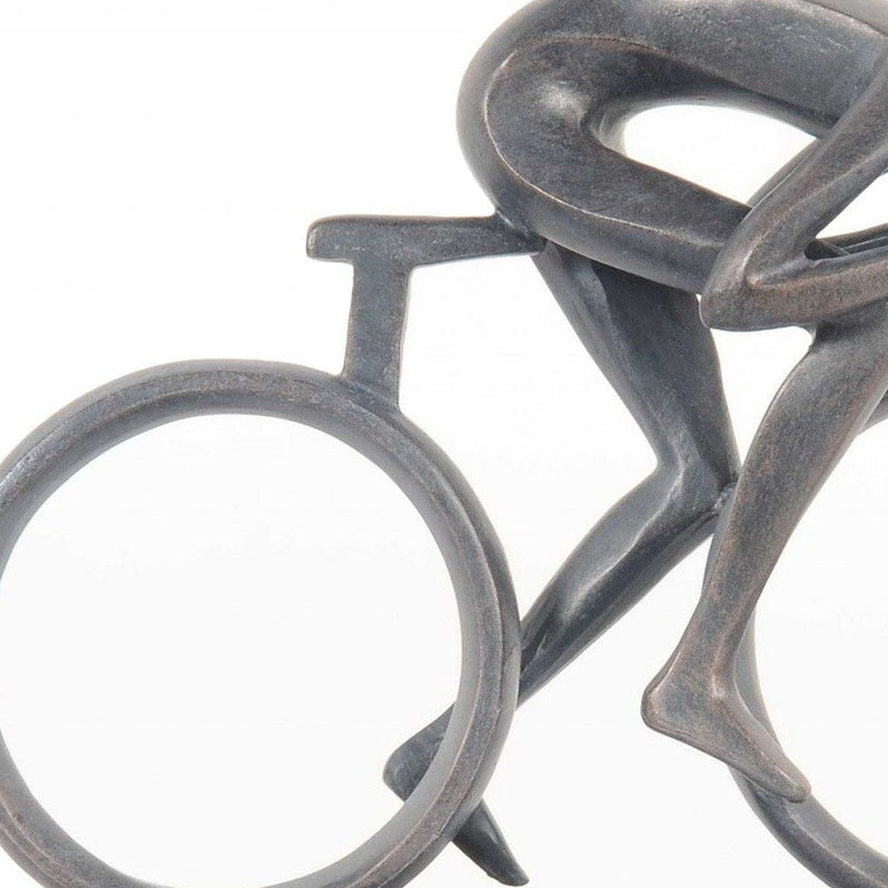 Minimalist Cyclist Finish Statue - Black