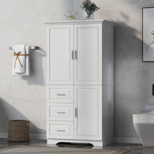 Load image into Gallery viewer, Tall And Wide Storage Cabinet With Doors, 3 Drawers
