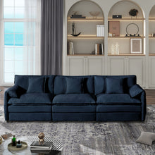 Load image into Gallery viewer, Modern Chenille Oversized Deep Seat Sectional Sofa With Pillows
