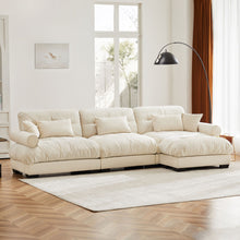 Load image into Gallery viewer, Super Comfort Oversized Modular Sectional Sofa With Movable Ottoman
