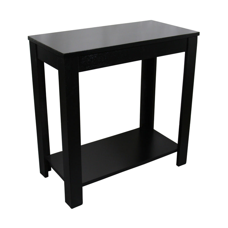 24" End Table With Shelf - Black