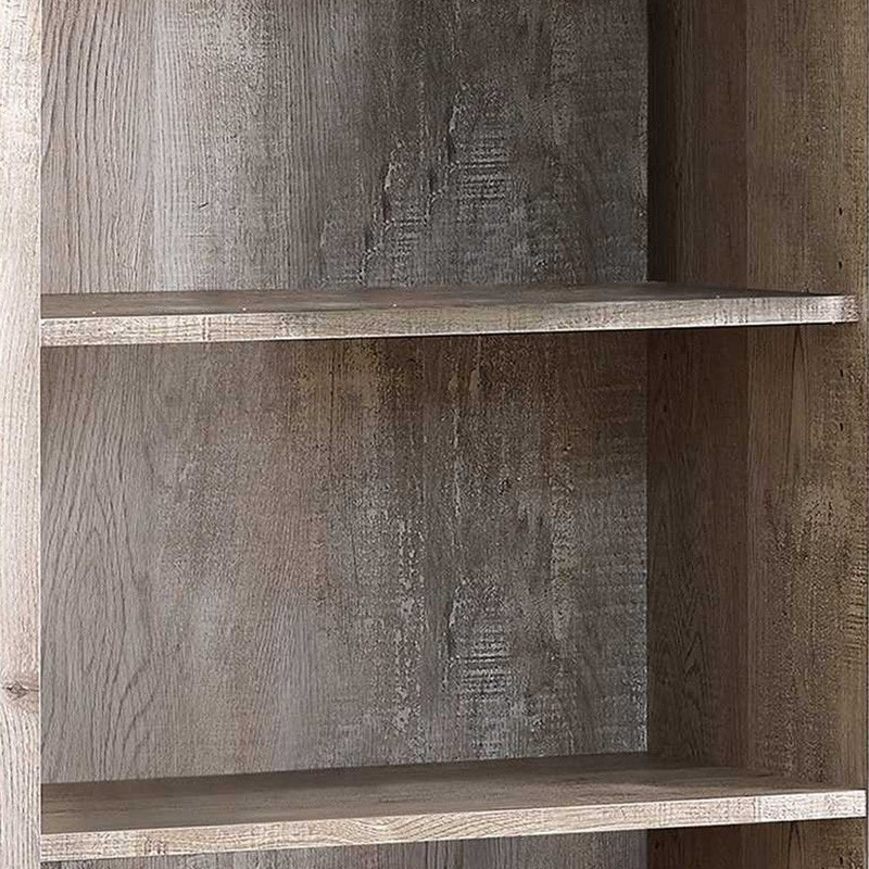 Adjustable Four Tier Bookcase - Taupe