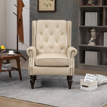 Load image into Gallery viewer, Modern Accent Armchair With Sturdy Wood Legs
