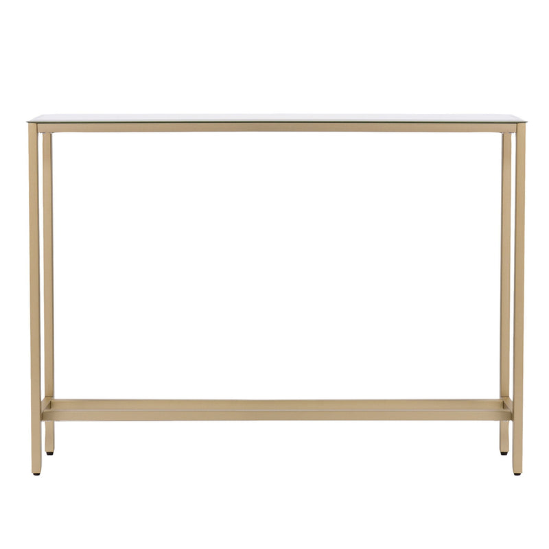 36" Mirrored Glass Console Table - Silver / Gold