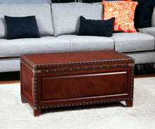 Load image into Gallery viewer, 40" Solid Wood And Metal Rectangular Coffee Table - Brown
