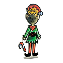 Load image into Gallery viewer, Christmas Tabletop Sign With LED - Green / Red
