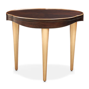 Camellia Field - End Table - Dark Brown / Gold