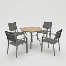 Load image into Gallery viewer, 5 Piece Patio Dining Set &amp; Table And Chairs For Outdoor Use - Gray
