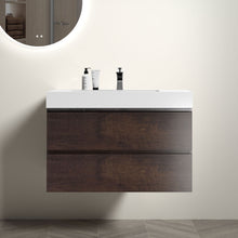 Load image into Gallery viewer, Alice - Bathroom Vanity Wall Mounted With Sink, Large Storage Floating Bathroom Vanity For Modern Bathroom, One-Piece Sink Basin Without Drain And Faucet
