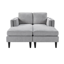 Load image into Gallery viewer, Chaise Lounge Sofa Bed With Dual Layer Armrests For Living Room
