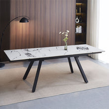 Load image into Gallery viewer, Damita - Ceramic Top Dining Table - White &amp; Black
