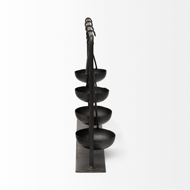 Vintage Spice Rack Tabletop Sculpture - Charcoal