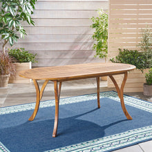 Load image into Gallery viewer, Outdoor Table With Smooth Lines, Slat Top
