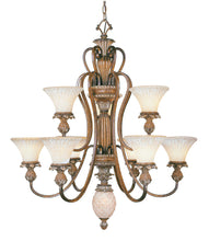 Load image into Gallery viewer, Ten Light Metal Dimmable Chandelier With Shades - Bronze
