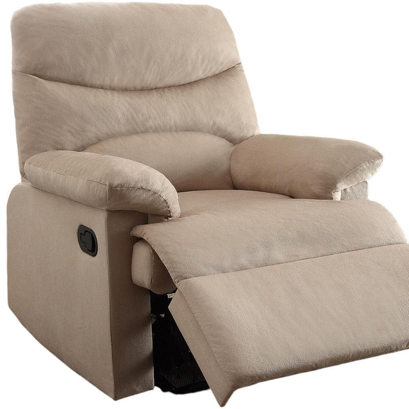 Microfiber Manual Recliner - Light Brown