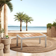 Load image into Gallery viewer, Cora - Outdoor Aluminum Coffee Table - Natural / Silver
