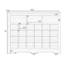 Load image into Gallery viewer, 24 Shoe Cubby Console, Shoe Cabinet - White
