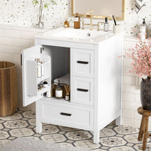 Load image into Gallery viewer, Bathroom Vanity With Sink, Soft-Close Doors, Double-Layer Shelf And 3 Drawers
