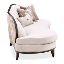 Load image into Gallery viewer, Camellia Field - Asymmetrical Velvet Sofa - Beige / Dark Brown
