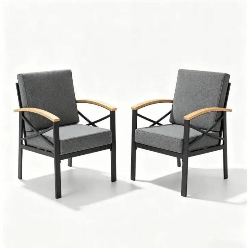 Outdoor Patio Armchair, All Weather (Set of 2)
