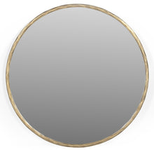 Load image into Gallery viewer, 24" Round Brass Iron Framed Accent Mirror - Gold

