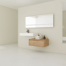 Load image into Gallery viewer, Modern Wall Mounted Bathroom Vanity With Resin Sink And Soft Close Drawer In Imitative - Imitative Oak
