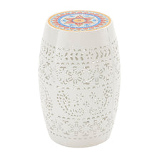 Load image into Gallery viewer, Ruby - Boho Mosaic Side Table With Ceramic Tile Top
