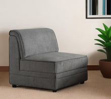 Load image into Gallery viewer, Velvet Slipper Chair - Gray And Black
