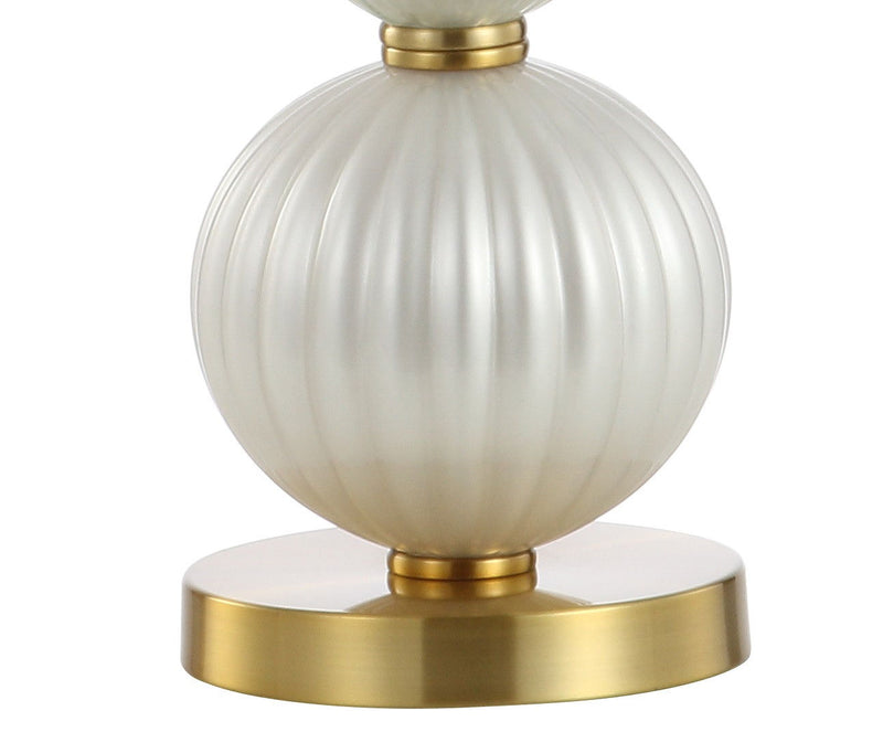 34" Novelty Table Lamp LED With Globe Shade - White