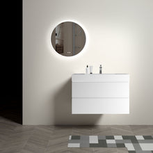 Load image into Gallery viewer, Alice - Bathroom Vanity With Large Storage, Sink Wall Mounted Floating Bathroom Vanity For Modern Bathroom, One-Piece Sink Basin Without Drain And Faucet
