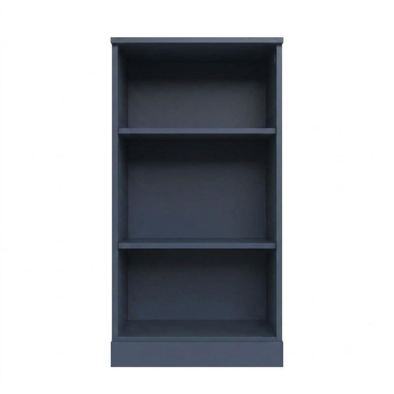 Solid Wood Adjustable Three Tier Library Bookcase - French Blue