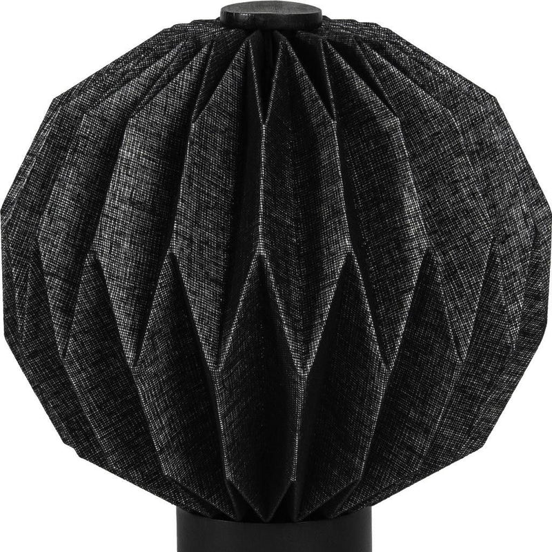 Geometric Table Lamp LED With Globe Shade - Black