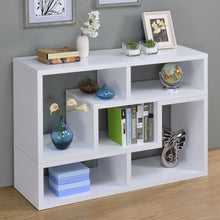 Load image into Gallery viewer, Convertable L-Shaped Bookcase With Open Shelves - White
