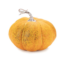 Load image into Gallery viewer, Plastic Pumpkin Thanksgiving Pumpkin Tabletop Sculpture (Set of 2) - Orange / Green
